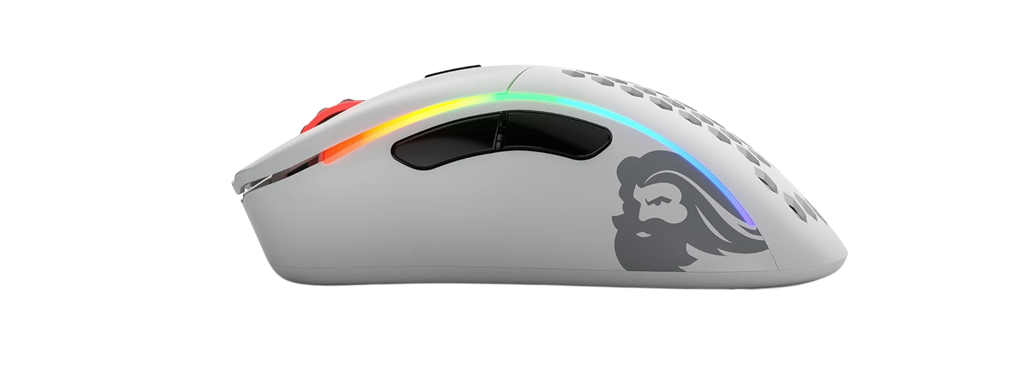 Glorious Model D- (Minus) Wireless Gaming Mouse - 67g Superlight Honeycomb Design, RGB, Ergonomic, Lag Free 2.4GHz Wireless, Up to 71 Hours Battery - Matte White - Image 4