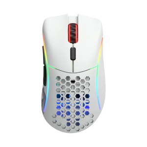 Glorious Model D- (Minus) Wireless Gaming Mouse - 67g Superlight Honeycomb Design, RGB, Ergonomic, Lag Free 2.4GHz Wireless, Up to 71 Hours Battery - Matte White