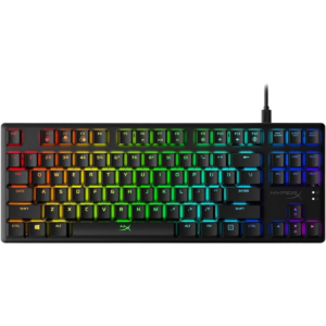HyperX Alloy Origins Core - Tenkeyless Mechanical Gaming Keyboard, Software Controlled Light & Macro Customization, Compact Form Factor, RGB LED Backlit, Linear HyperX Red Switch,Black