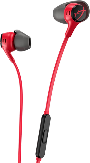 HyperX Cloud Earbuds II – 14mm Drivers, Four Eartips, Hard-Shell Carrying Case, Low-Profile 90° Plug, 3.5mm Plug, Built-in Microphone, Multi-Function Button, PC, Mobile, Nintendo Switch - Image 2