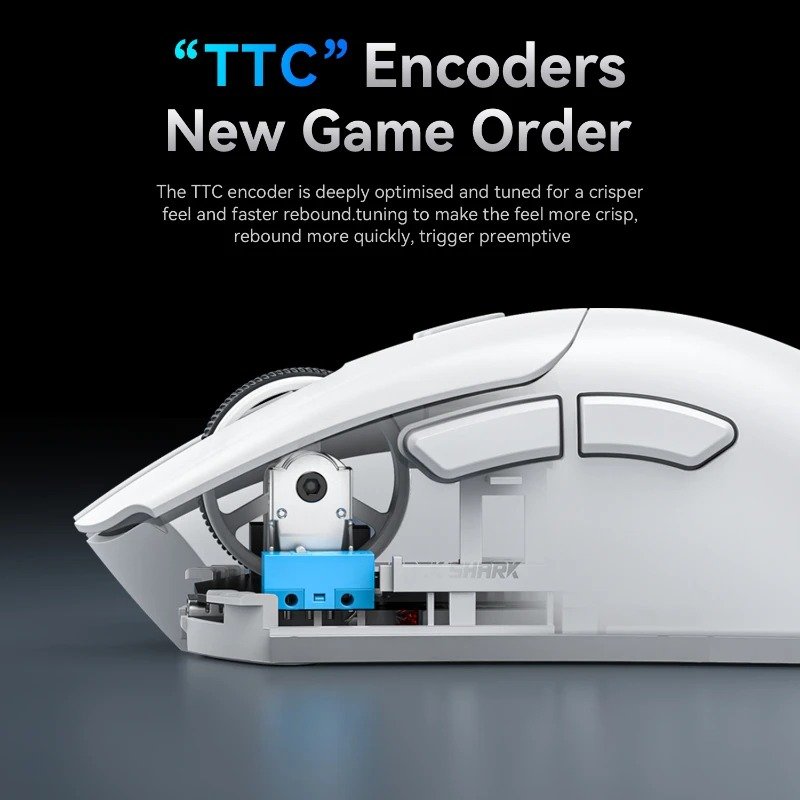 Attack Shark R1 18000dpi Wireless Gaming Mouse,1000Hz PAW3311 ,Bluetooth 2.4 Tri-mode Connection, Macro Gaming Mouse No Ratings - Image 3