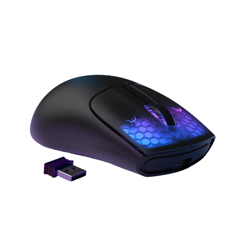 ATTACK SHARK X5 Wireless Gaming Mouse - Lightweight 58g Tri-Mode (2.4G/BT/Wired) RGB Lighting, 6 Programmable Buttons, 16000 DPI